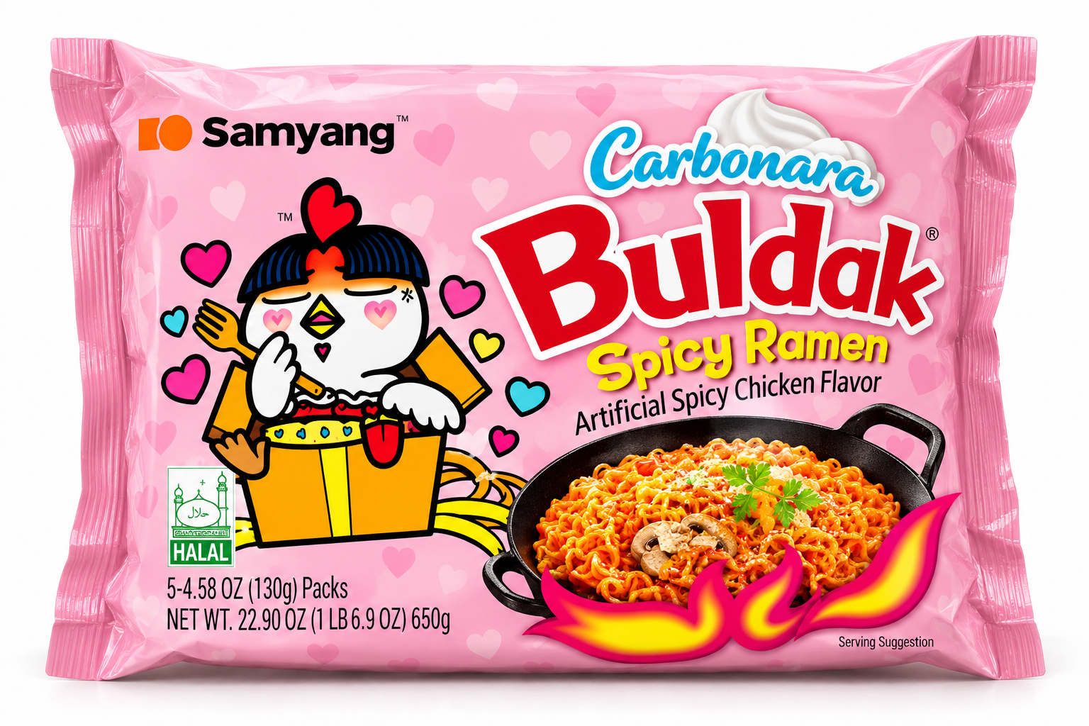 Paquetes de ramen Buldak Carbonara